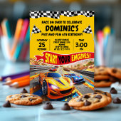 Race Cars Verjaardag Uitnodiging