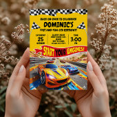 Race Cars Verjaardag Uitnodiging