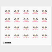 Race Chick Ronde Sticker (Vel)
