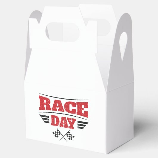 Race Day Gecontkered Flag Car Racing Bedankdoosjes (Geopend)
