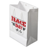 Race Day Gecontkered Flag Car Racing Medium Cadeauzakje (Voorkant Gekanteld)