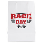 Race Day Gecontkered Flag Car Racing Medium Cadeauzakje (Achterkant)