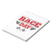 Race Day Gecontroleerde vlag-rackmedium Notitieblok (Linkerzijde)