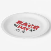 Race Day Gecontroleerde vlag-wagen met gemiddelde  Papieren Bordje (Gekanteld)