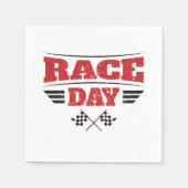 Race Day Gecontroleerde vlag-wagen met gemiddelde  Servet (Voorkant)