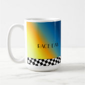 Race Day met zwarte en witte rand Koffiemok (Links)