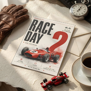 Race Day Vintage Formule Raceauto 2e Verjaardag  Kaart
