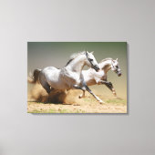 Race de windpaarden canvas afdruk (Voorkant)