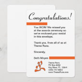 Race Director - Medal Winner Letter Bedankkaart (Voorkant / Achterkant)