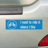 Race een fiets bumpersticker (Op auto)