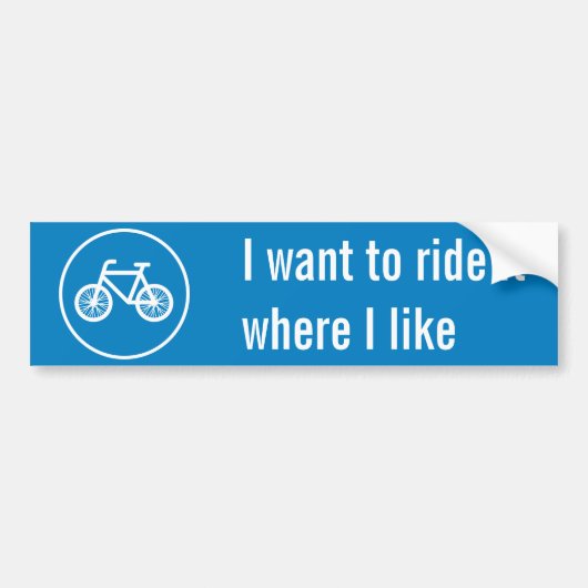 Race een fiets bumpersticker (Voorkant)