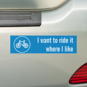 Race een fiets bumpersticker (Op auto)