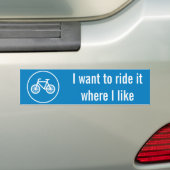 Race een fiets bumpersticker (Op auto)
