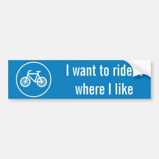 Race een fiets bumpersticker (Voorkant)