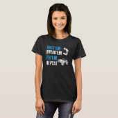 Race Em Break Em Fixed Em Herhaling op afstand gec T-shirt (Voorkant volledig)