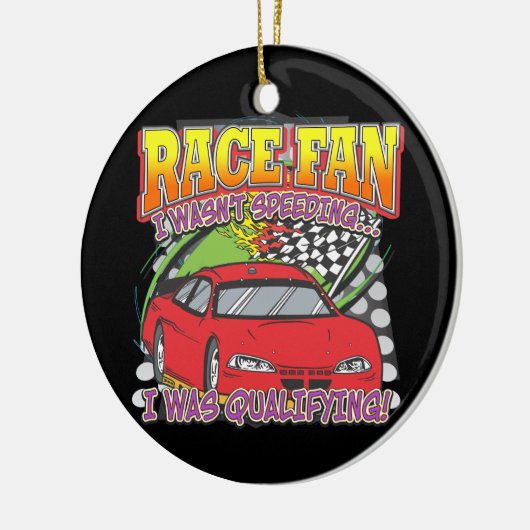 Race Fan Qualification Keramisch Ornament (Links)