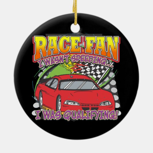 Race Fan Qualification Keramisch Ornament (Achterkant)