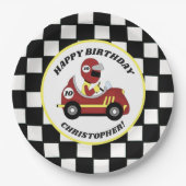 Race Fans Birthday Party Papieren Bordje (Voorkant)