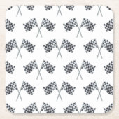 Race Flag Baby shower servet Kartonnen Onderzetters (Voorkant)