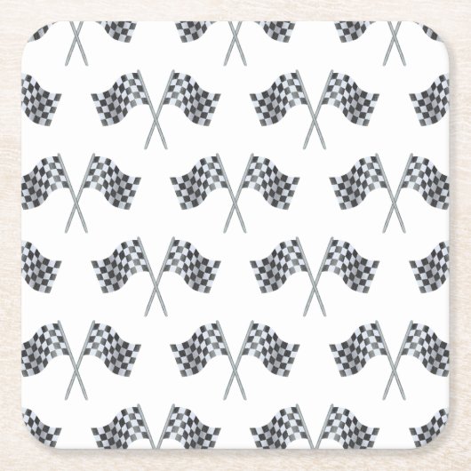 Race Flag Baby shower servet Kartonnen Onderzetters (Voorkant)