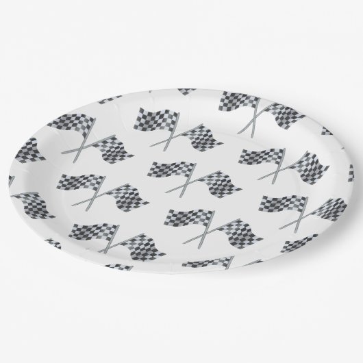 Race Flag Baby shower servet Papieren Bordje (Gekanteld)