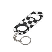 Race Flag Bottle Open Sleutelhanger Flessenopener (Achterkant Gekanteld)