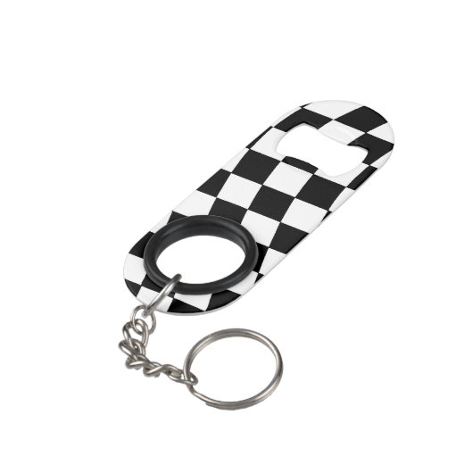 Race Flag Bottle Open Sleutelhanger Flessenopener (Achterkant Gekanteld)