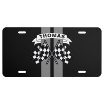 Race Flag Gray Race Stripes - Aangepast