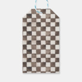 Race Flags Verjaardagsfeest Label, Race Car Dank u Cadeaulabel (Achterkant)