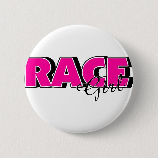 Race Girl Ronde Button 5,7 Cm (Voorkant)