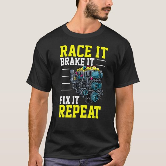 Race het remt het oplossen het herhaalt het stemme t-shirt (Voorkant)