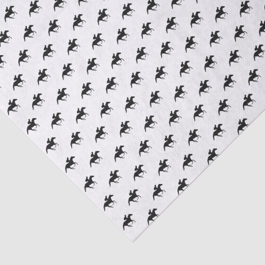 Race Horse Black Silhouette Tissuepapier (Detail)