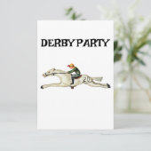 RACE HORSE DERBY ARTITY INVITATION KAART (Staand voorkant)