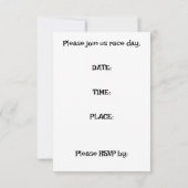 RACE HORSE DERBY ARTITY INVITATION KAART (Achterkant)