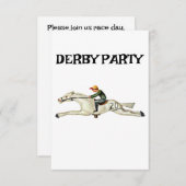 RACE HORSE DERBY ARTITY INVITATION KAART (Voorkant / Achterkant)