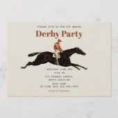 Race Horse Derby Party Equestrian Racing Birthday Kaart (Voorkant)