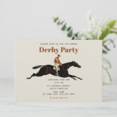 Race Horse Derby Party Equestrian Racing Birthday Kaart (Staand voorkant)