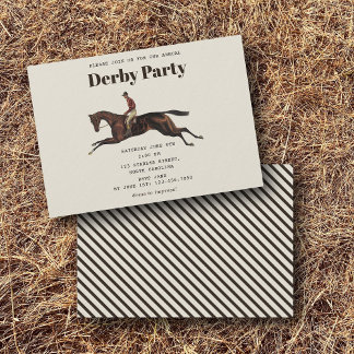 Race Horse Derby Party Equestrian Racing Birthday Kaart