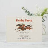 Race Horse Derby Party Equestrian Racing Birthday Kaart (Staand voorkant)