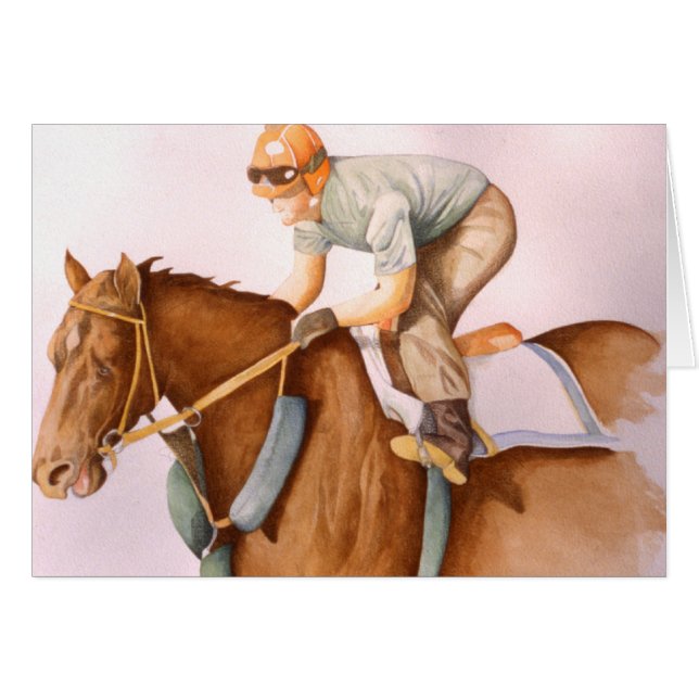 Race Horse en Jockey (Voorkant Horizontaal)
