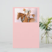 Race Horse en Jockey Briefpapier (Staand voorkant)