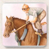 Race Horse en Jockey Drankjes Onderzetter (Voorkant)