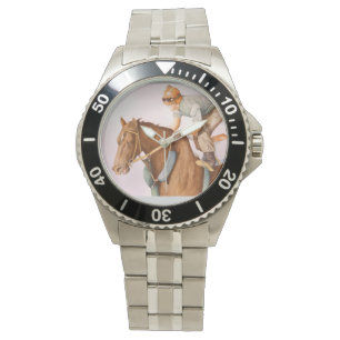 Race Horse en Jockey Horloge