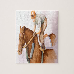 Race Horse en Jockey Legpuzzel