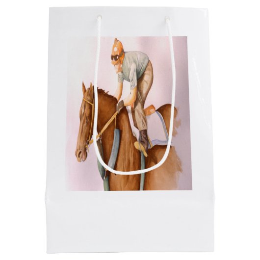 Race Horse en Jockey Medium Cadeauzakje (Achterkant)