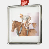 Race Horse en Jockey Metalen Ornament (Links)