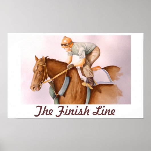 Race Horse en Jockey Poster (Voorkant)