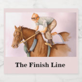Race Horse en Jockey Sparkling Wijnetiket (Enkel label)