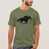 Race Horse en Jockey. T-shirt (Voorkant)