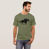 Race Horse en Jockey. T-shirt (Voorkant volledig)
